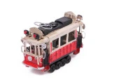 Dekoratif Metal Taksim Tramvay Küçük Vintage Biblo Hediyelik thumbnail 5
