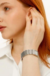 Noi Beyaz Kadran Gümüş Kordon Kadın Kol Saat thumbnail 3