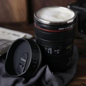 Çelik Objektif Lens Tasarımlı Kupa Bardak Dekoratif Hediyelik thumbnail 2