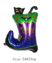 Parti Aksesuar Halloween Çizmeli Kara Kedi Folyo Balon - 1