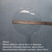 Parti Malzemeleri Rose Gold Renk Simli Yuvarlak Şeffaf Balon 24 İnç thumbnail 2