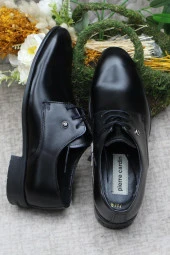 Pierre Cardin 7030-1 Siyah Açma Damat Ayakkabısı Takım Ayakkabısı Erkek Klasik Ayakkabı - 6