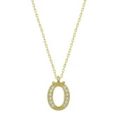 925 Ayar Gümüş Ö Harfi Kadın Gümüş Kolye thumbnail 1