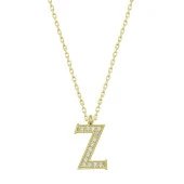 925 Ayar Gümüş Z Harfi Kadın Gümüş Kolye thumbnail 1