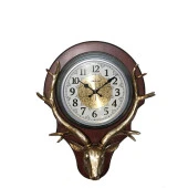 Duvara Asmalı Geyik Saat Dekoratif Hediyelik thumbnail 2