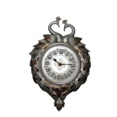 Duvara Asmalı Tavuskuşu Saat Dekoratif Hediyelik - 2