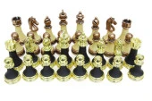 Satranç Taşı Zamak Polyester Krem Siyah - 2
