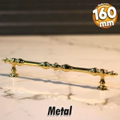 Şehzade Kulp Mobilya Mutfak Dolabı Çekmece Dolap Kulpları Kapak Kulpu Kulbu Gold 160 mm Metal thumbnail 1