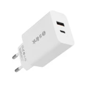 S-link SL-EC60 20W PD3.0/Quick Charge QC3.0 Type USB-C +USB A Hızlı Beyaz Ev Şarj Adaptör - 2
