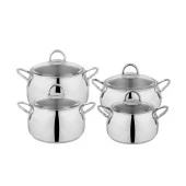 Schafer New Trendy Çelik Tencere Seti 8 Parça-Inox - 2