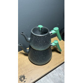 Lüx Çift Renk Granit Çaydanlık Takımı - 3