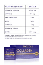 Bioxcin Beauty Collagen Toz 30 Saşe X 10.000 Mg Tip 1 - Tip 3 Hidrolize Kolajen - Keratin - 4
