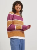 JJXX Bayan Renk Bloklu Sıfır Yaka Yün Kazak 12246493 thumbnail 1