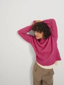 JJXX Bayan Renk Bloklu Sıfır Yaka Yün Kazak 12246493 thumbnail 3