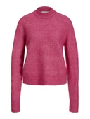 JJXX Bayan Renk Bloklu Sıfır Yaka Yün Kazak 12246493 thumbnail 5