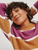 JJXX Bayan Renk Bloklu Sıfır Yaka Yün Kazak 12246493 thumbnail 3