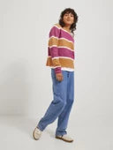 JJXX Bayan Renk Bloklu Sıfır Yaka Yün Kazak 12246493 thumbnail 4