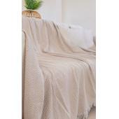 Tabu Home Dokuma Cozy Comfort Bej Koltuk Örtüsü - 2