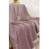 Tabu Home Dokuma Cozy Comfort Bordo Koltuk Örtüsü - 2