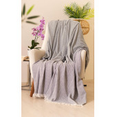 Tabu Home Dokuma Cozy Comfort Koyu Gri Tv Örtüsü - 1