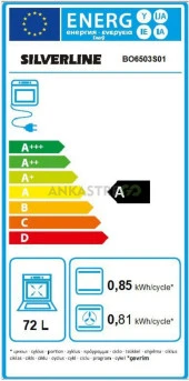 Silverline BO6503S01 S3 Ankastre Fırın Gri - 3