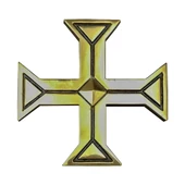 Duvar Süsü Haç Kare Şekili Pirinç Döküm - 1