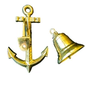Duvar Süsü Çıpalı Çan Askısı Pirinç Döküm - 3