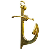 PiMarks Pirinç Döküm 100Mm Çıpa Objeli Çimolu Askılık - 4