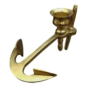 Masa Üstü Çıpa Üzerinde Mumluk Pirinç Döküm - 4