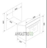 Silverline BO6504W01 - CS5365W01 Beyaz Cam 2’li Ankastre Set - 4