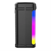 Usb Şarjlı Renkli LED Işıklı 1200 mAh 5W Portatif Müzik Sistemli Mini El Tipi Hoparlör - 9