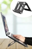 Ayarlanabilir Metal Dizüstü Destek Tabanı Katlanabilir Taşınabilir Laptop Sehpası Standı - 6