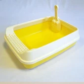 Orijin Kedi Tuvaleti Kabı Elekli Çerçeve Kürek 45-35-13 cm thumbnail 1