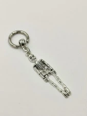 İskelet Model Bay Bayan Çelik Küpe - 2