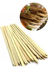 Dolphin Bambu Ahşap Adana Çöp Şiş - Boy : 24 Cm. / En : 2 Cm. - 25 Adetlik 10 Paket - 2