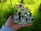 Kristal Meyve Tabağı Aynalı Dönen Ayaklı Sehpa Ev Ofis Dekor Masa Ev Düğün Nişan Organize Dekorasyon - 3