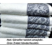 Özdilek 2li Pamuklu El-Yüz Havlusu (50x90)-Paijley Kreme Gri - 2