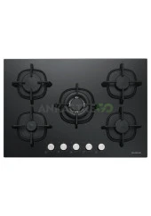 Silverline CS5426B01 75 cm Wok Gözlü Siyah Cam Ankastre Ocak - 1