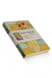 Van Gogh 4'lü Defter Seti 3 - Flowers Series - Çizgisiz - 48 Sayfa - 10,5x14cm - 1