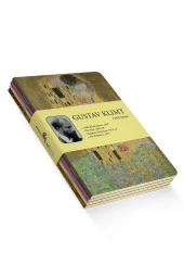 Gustav Klimt 4'lü Defter Seti 1 - Gold Series - Çizgisiz - 64 Sayfa - 10,5x14cm - 1