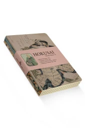 Hokusai 4'lü Defter Seti 6 - Ghosts Series Iı - Çizgisiz - 64 Sayfa - 14x21cm - 1