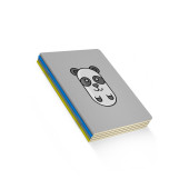 Cute Animals 4'lü Defter Seti - Panda, Köpek, Civciv, Fil - Düz Çizgili - 64 Sayfa - 14x21cm - 1