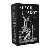 Black Tarot - 78 Kartlık Deste ve Tarot'un Görsel Anahtarı Mini Rehber - Rider-Waite Siyah Baskı - 1