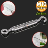 Çelik Kanca Yük Halat Gerdirme Galvenizli Paslanmaz M10 thumbnail 1