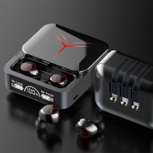 M88 Plus Powerbank Özellikli 3 Kablo Çıkışlı Kablosuz Bluetooth Kulaklık ( Siyah ) - 1