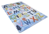 Çocuk Halısı ve Bebek Halısı Yıkanabilir Kaymaz Taban Figürlü Mavi Dijital Baskı Halı HC059 - 3
