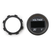 Su Geçirmez Dc 6V / 48V Voltmetre Yuvarlak Panel Tip Montajlanabilir Dijital Kırmızı Renk Led - 3