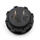 Su Geçirmez Dc 6V / 48V Voltmetre Yuvarlak Panel Tip Montajlanabilir Dijital Kırmızı Renk Led - 8