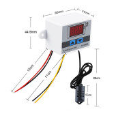 XH-W3005 DC 12V Dijital Nem Kontrol Cihazı 120W Güç Kuluçka Depo Oda Sera Havalandırma - 8