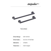 5 Adet Doğanlar Techno 160 mm Mobilya Kulp Mat Siyah - 1